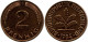 2 PFENNIG 1984 GERMANY UNC Coin #M10389.U.A - 2 Pfennig