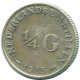 1/4 GULDEN 1965 ANTILLES NÉERLANDAISES ARGENT Colonial Pièce #NL11416.4.F.A - Niederländische Antillen