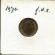 1 CENT 1970 INÉERLANDAIS NETHERLANDS Pièce #AU419.F.A - 1948-1980: Juliana