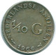 1/10 GULDEN 1966 ANTILLAS NEERLANDESAS PLATA Colonial Moneda #NL12931.3.E.A - Niederländische Antillen