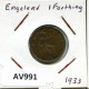 FARTHING 1933 UK GRANDE-BRETAGNE GREAT BRITAIN Pièce #AV991.F.A - B. 1 Farthing