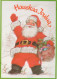 PÈRE NOËL NOËL Fêtes Voeux Vintage Carte Postale CPSM #PAJ617.A - Santa Claus