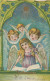 ENGEL WEIHNACHTSFERIEN Vintage Ansichtskarte Postkarte CPSMPF #PAG851.A - Angels