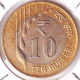 INDIA COIN LOT 448, 10 RUPEES 2020, RAIN DROPS, BOMBAY MINT, XF - Inde
