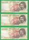 Italia 3 X 100000 Lire 1994 1995 1995 Caravaggio II° Tipo 100.000 Italie Italy Serie C D E CENTOMILA LIRE - 100000 Lire