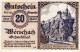 20 HELLER 1920 Stadt WoRSCHACH Styria Österreich Notgeld Banknote #PF271 - Lokale Ausgaben