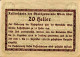 20 HELLER 1920 Stadt Wien Österreich Notgeld Papiergeld Banknote #PL580 - Lokale Ausgaben