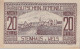 20 HELLER 1920 Stadt STEINHAUS BEI WELS Oberösterreich Österreich Notgeld Papiergeld Banknote #PG702 - Lokale Ausgaben