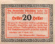 20 HELLER 1920 Stadt SCHALCHEN Oberösterreich Österreich Notgeld Banknote #PF047 - Lokale Ausgaben
