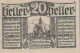 20 HELLER 1920 Stadt SANKT VEIT IM PONGAU Salzburg Österreich Notgeld #PI248 - [11] Emissions Locales