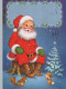 BABBO NATALE Animale Natale Vintage Cartolina CPSM #PAK656.IT - Santa Claus