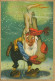 PAPÁ NOEL Feliz Año Navidad Vintage Tarjeta Postal CPSM #PAU613.ES - Santa Claus