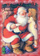 PAPÁ NOEL NIÑO NAVIDAD Fiesta Vintage Tarjeta Postal CPSM #PAK927.ES - Santa Claus