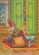 PAPÁ NOEL NAVIDAD Fiesta Vintage Tarjeta Postal CPSM #PAK452.ES - Santa Claus