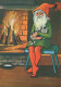 BABBO NATALE Buon Anno Natale Vintage Cartolina CPSM #PBL510.IT - Santa Claus