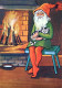 BABBO NATALE Buon Anno Natale Vintage Cartolina CPSM #PBL510.IT - Santa Claus