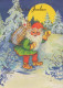 BABBO NATALE Buon Anno Natale Vintage Cartolina CPSM #PBL189.IT - Santa Claus