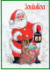 WEIHNACHTSMANN SANTA CLAUS WEIHNACHTSFERIEN Vintage Postkarte CPSM #PAJ606.DE - Kerstman