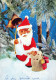 WEIHNACHTSMANN SANTA CLAUS WEIHNACHTSFERIEN Vintage Postkarte CPSM #PAK025.DE - Santa Claus