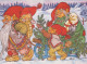 PAPÁ NOEL Feliz Año Navidad Vintage Tarjeta Postal CPSM #PBB125.ES - Santa Claus