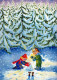 Feliz Año Navidad NIÑOS Vintage Tarjeta Postal CPSM #PAY779.ES - Neujahr