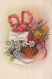 FLOWERS Vintage Ansichtskarte Postkarte CPSMPF #PKG051.DE - Bloemen