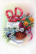 FLOWERS Vintage Ansichtskarte Postkarte CPSMPF #PKG051.DE - Flowers