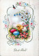OSTERN HUHN EI Vintage Ansichtskarte Postkarte CPSM #PBO996.DE - Easter