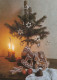 Neujahr Weihnachten KERZE Vintage Ansichtskarte Postkarte CPSM #PBA804.DE - Neujahr