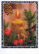 Neujahr Weihnachten KERZE Vintage Ansichtskarte Postkarte CPSM #PBA243.DE - Nouvel An