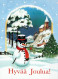 Neujahr Weihnachten SCHNEEMANN Vintage Ansichtskarte Postkarte CPSM #PAZ671.DE - New Year