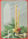 Neujahr Weihnachten KERZE Vintage Ansichtskarte Postkarte CPSM #PAZ244.DE - Neujahr