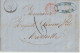 MARITIME - 1866 - CACHET AGENCE CONSULAIRE TUNIS PAR BÔNE ALGERIE + FLEURON SUP ! / LETTRE => MARSEILLE - Maritime Post