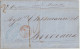 MARITIME - 1858 - ENTREE TOSCANE BASTIA  / LETTRE De LIVORNO => BORDEAUX - Maritime Post