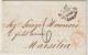 1854 - ENTREE TOSCANE ANTIBES ! / LETTRE De FIRENZA => MARSEILLE - Entry Postmarks