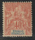 CONGO - N°21 * (1892) 40c Rouge Orange - Nuevos