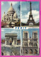 294166 / France - PARIS Tour Eiffel Notre-Dame PC 1977 USED 1.00 Fr. Marianne De Béquet ,Flamme SOS AMITIE FRANCE , Mont - 1971-1976 Marianne Of Béquet