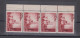 CROATIA WW II Landscape 0.25 /2 Kn Strip  Of 4 MNH Shifted Ovpt - Kroatien