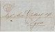 MARITIME - 1852 - RARE ENTREE TOSCANE BASTIA ! LETTRE De LIVORNO => LYON - Toskana