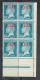 23 Algérie Pasteur 50 C. Bleu Bloc De 6 Avec Barre De Scurité Luxe - Unused Stamps