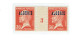 15 Algérie Pasteur 30 C. Rouge Paire Millésime 3 Luxe - Unused Stamps