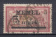 MEMEL 1922 Used (o) Mi 67 #MM29 - Memel (Klaipeda) 1923