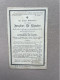 DE BLANDERE Josephus °BRUGGE 1794 +BRUGGE 1886 - DE GRATIE - Bediende En Zanger In Sinte-Anna Kerk Gedurende 84 Jaren - Overlijden