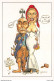 Illustrateur MUSTACCHI E. Humour - François MITTERAND Et Marianne Seins Nus Humoristique  ♥♥♥ - Satiriques