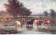 TUCK OILETTE  Art Post Card - THE MEADOW STREAM  WITH CATTLE Cpa 1918 ♥♥♥ - Tuck, Raphael