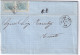 1869-EFFIGIE Coppia C.20 Su Lettera Completa Testo Milano Staz (25.6) Per L'Aust - Marcophilie