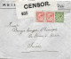 Angleterre - Lettre De MANCHESTER à Genève (Suisse) Censurée Censure 485 - Arrivée 10 1 1916 - Briefe U. Dokumente