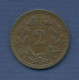 Schweiz 2 Rappen 1907 B, Wappen, KM 4.2 Vz (m2544) - Andere & Zonder Classificatie