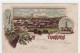 39046311 - Traunstein, Lithographie Mit 3 Abbildungen Gelaufen Von 1901. Albumabdruecke An Den Ecken Leicht Stockflecki - Traunstein