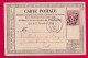 N°58 BDF GC 1715 PARIS GRENELLE CARTE PRECURSEUR N°1 POUR PARIS LETTRE - 1849-1876: Période Classique